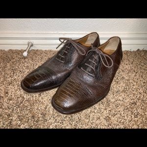 Magnanni Ostrich Leg Oxford Dress Shoes Sz 8.5/42.5 Made in Spain 🇪🇸🇪🇸🇪🇸